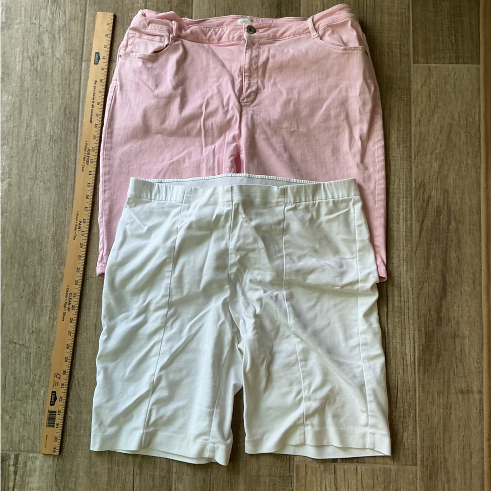J. Jill Pink and White Women's Bermudas